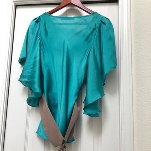 Ark & Co, Green Blouse with Belt, Small